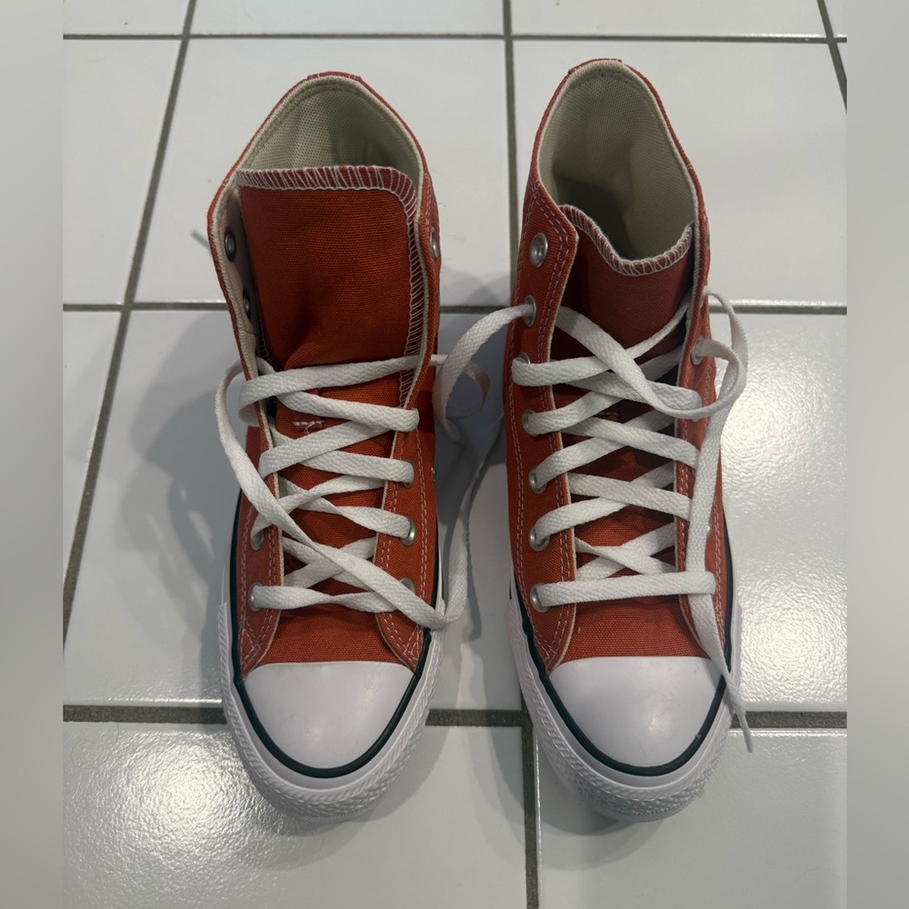 Converse All Star Burnt Orange High-Top Sneakers Womens 8 - Picture 5 of 7